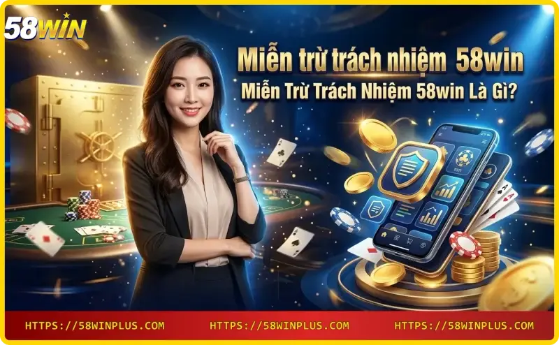 Bàn tay cầm hợp đồng có con dấu vàng, minh họa chính sách Miễn trừ trách nhiệm 58win